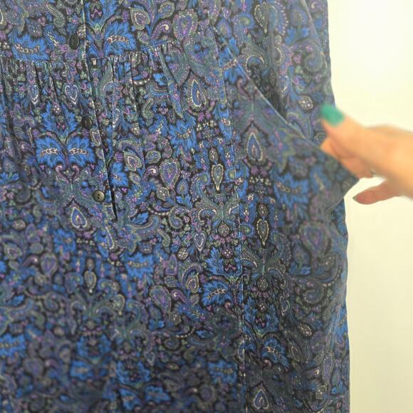 Laura Ashley Vintage 80s Corduroy Floral Jumpsuit Made in Ireland Rare Size L - Picture 7 of 11